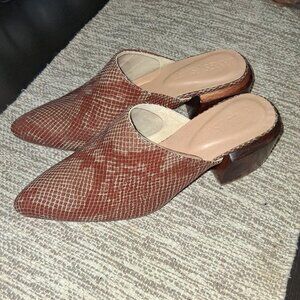 James Smith Snake print slip-on clogs